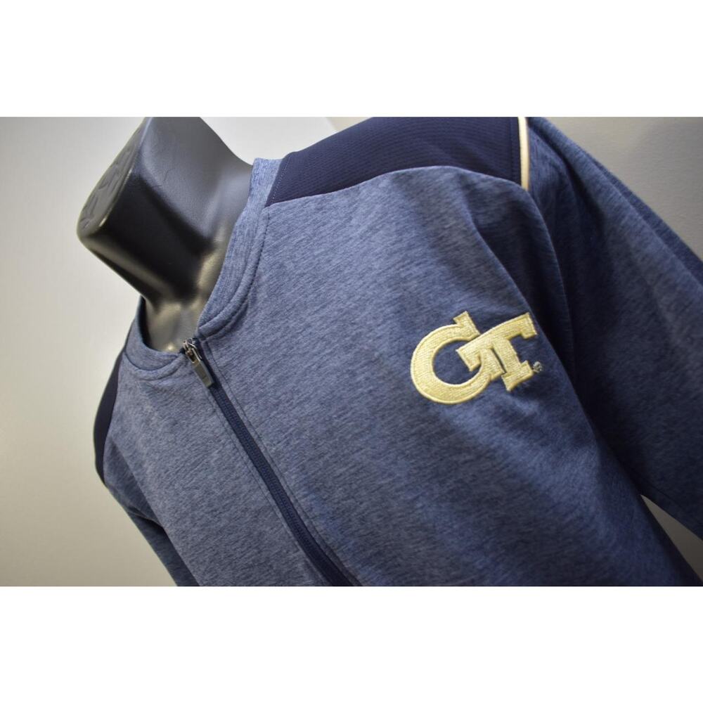 Champion Zip Neck Jacket Georgia Tech Athletic Pullover Sweater Mens Sz 2XL XXL